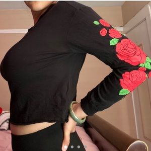 Rose crop top